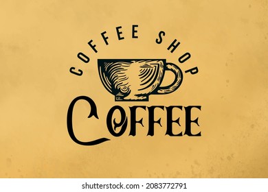 logotipo de taza de café, té y café