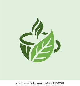 Coffee cup or tea cup made from leaves