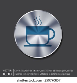 Coffee cup or tea symbol icon. Cup of hot drink sign. Symbol of hot drink . Icon cafe or diner.