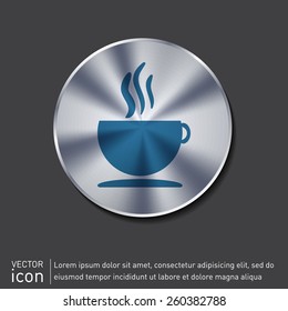 Coffee cup or tea symbol icon. Cup of hot drink sign. Symbol of hot drink . Icon cafe or diner.