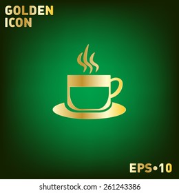 Coffee cup or tea symbol icon. Cup of hot drink sign. Symbol of hot drink . Icon cafe or diner.