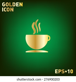 Coffee cup or tea symbol icon. Cup of hot drink sign. Symbol of hot drink . Icon cafe or diner.