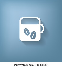 Coffee cup or tea symbol icon. Cup of hot drink sign. Symbol of hot drink . Icon cafe or diner.