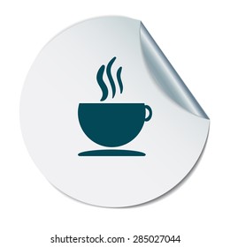 Coffee cup or tea symbol icon. Cup of hot drink sign. Symbol of hot drink . Icon cafe or diner.