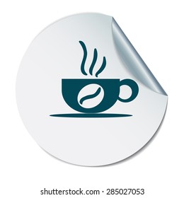 Coffee cup or tea symbol icon. Cup of hot drink sign. Symbol of hot drink . Icon cafe or diner.