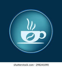 Coffee cup or tea symbol icon. Cup of hot drink sign. Symbol of hot drink . Icon cafe or diner.