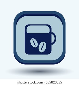 Coffee cup or tea symbol icon. Cup of hot drink sign. Symbol of hot drink . Icon cafe or diner.