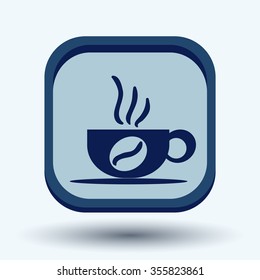 Coffee cup or tea symbol icon. Cup of hot drink sign. Symbol of hot drink . Icon cafe or diner.