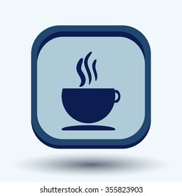 Coffee cup or tea symbol icon. Cup of hot drink sign. Symbol of hot drink . Icon cafe or diner.