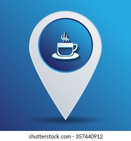 Coffee cup or tea symbol icon. Cup of hot drink sign. Symbol of hot drink . Icon cafe or diner.