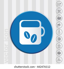 Coffee cup or tea symbol icon. Cup of hot drink sign. Symbol of hot drink . Icon cafe or diner.