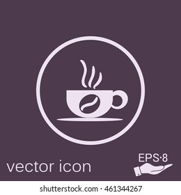 Coffee cup or tea symbol icon. Cup of hot drink sign. Symbol of hot drink . Icon cafe or diner.