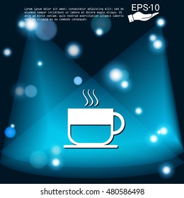 Coffee cup or tea symbol icon. Cup of hot drink sign. Symbol of hot drink . Icon cafe or diner.