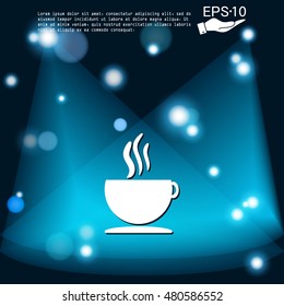Coffee cup or tea symbol icon. Cup of hot drink sign. Symbol of hot drink . Icon cafe or diner.