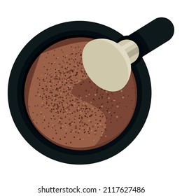 icono de visión de aire de tetera de taza de café