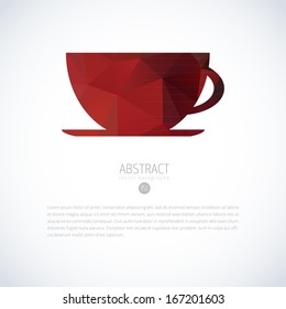 coffee cup tech futuristic geometric logo vector abstract graphic triangle abstract modern vector background with coffee cup coffee cup tech futuristic geometric logo vector abstract graphic triangle
