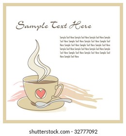 Coffee in cup template 02