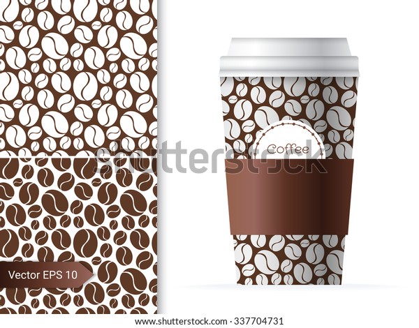 Coffee Cup Template Illustration Two Coffee Stock Vector (Royalty Free ...