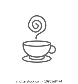 Coffee cup thin icon vector