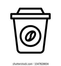 coffee cup thin line icon