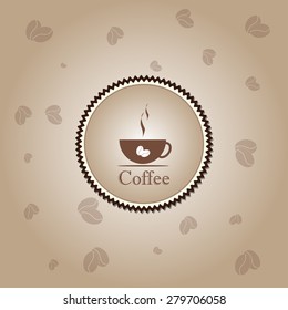 coffee cup time clock concept design background