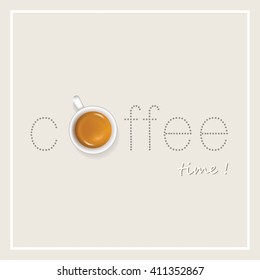 coffee cup time concept design background