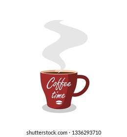 Coffee cup coffee time icons vector.