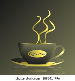 Café. Hora del café. Vector