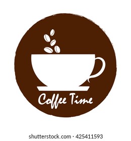 Coffee cup, coffee time, vector illustration
