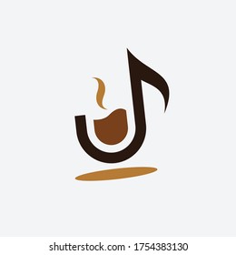 Coffee cup with tone symbol vector logo template