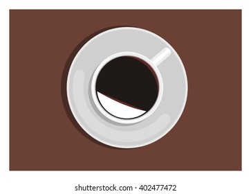 coffee cup from the top