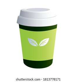 coffee cup top with corporate designs vector illustration desing