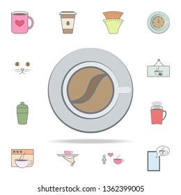 coffee in cup from top icon. coffee icons universal set for web and mobile