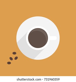 Coffee cup top. Vector illustration.