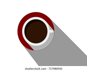 coffee cup top view