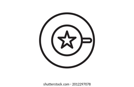 Coffee cup top view icon vector image