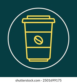 Coffee cup trendy icon ready abstract beautiful vector illustration colorful artwork design.eps