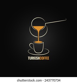 coffee cup turkish recipe background