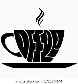 The Coffee cup Typography Logo