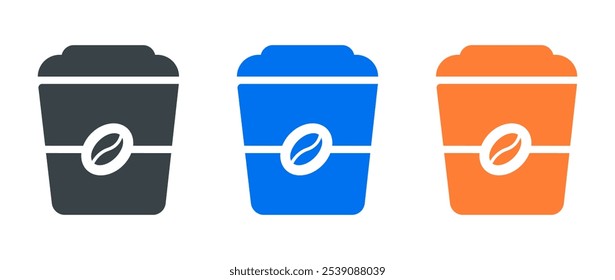 coffee cup with various colors