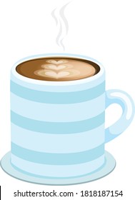 Coffee with cup vector art and illustration