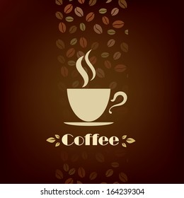 coffee cup vector background, menu template