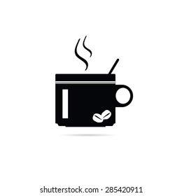 coffee cup vector black silhouette