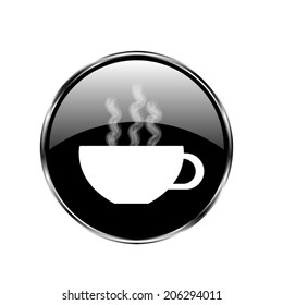 coffee cup  - vector button