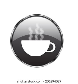coffee cup  - vector button