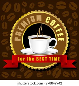 Coffee cup vector, Creative design cafe idea
