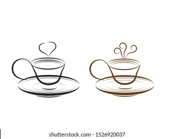 Coffee cup vector for design work.