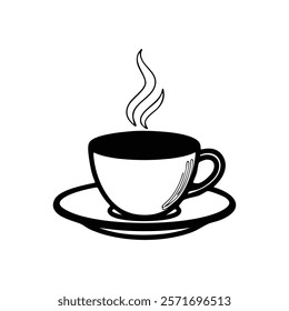 Coffee Cup Vector Designs - Minimalist Silhouettes and Outlines for Commercial Use