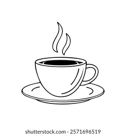 Coffee Cup Vector Designs - Minimalist Silhouettes and Outlines for Commercial Use