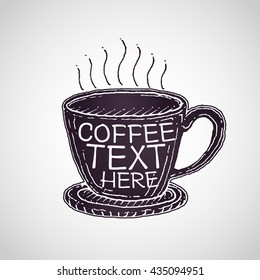Coffee cup vector drawing